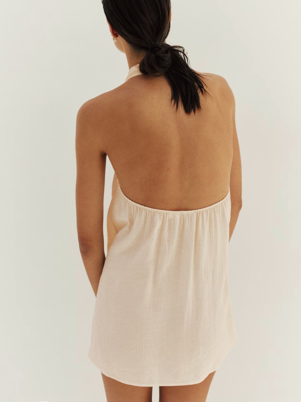 H&M Peach Halter Tie Mini Dress - Picture 4 of 6